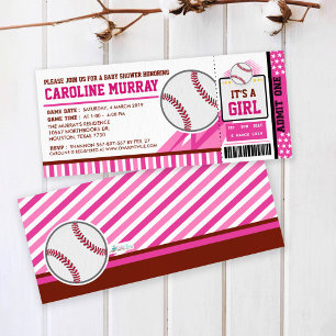 Invitation Baby shower du pass de baseball