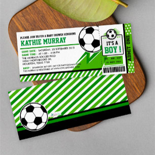 Invitation Baby shower du pass pour le football