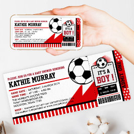 Invitation Baby shower du pass pour le football