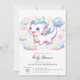 Invitation Baby shower du Pastel Majestic Dragon