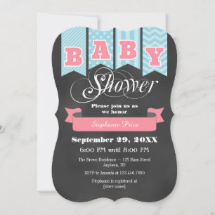 Invitation Baby shower du tableau de bord bleu cla