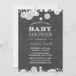 Invitation Baby shower du tableau de bord des points lumineux
