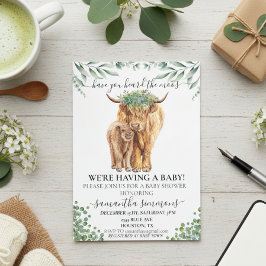 Invitation Baby shower du veau de la Vache Sainte-Voix Eucaly