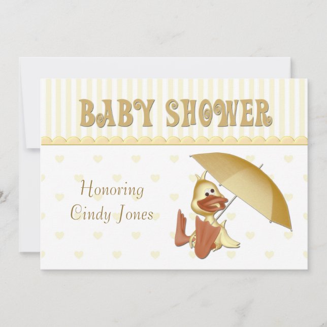 Invitation Baby shower Duck (Devant)