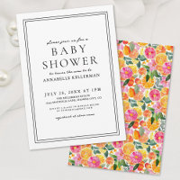 Baby Shower Élégant aux Agrumes et Fleurs