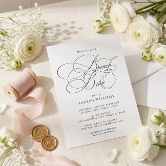 Invitation Baby Shower élégant avec la mariée