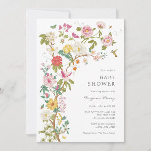 Invitation Baby Shower Élégant Vintage