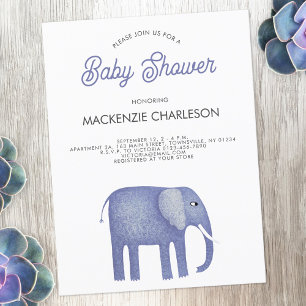 Invitation Baby shower éléphant