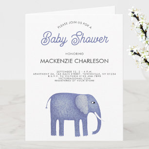 Invitation Baby shower éléphant