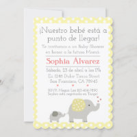 Baby shower Elephant/Invitación Elefantes