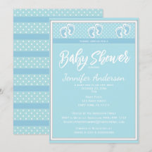 Baby shower Empreinte bébé bleu garçon
