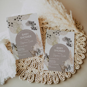 Invitation Baby shower Empreinte de léopard