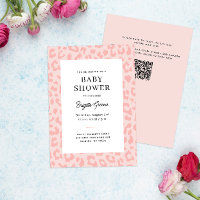 Baby shower Empreinte de léopard rose
