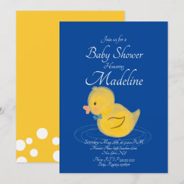 Invitation Baby shower en caoutchouc de couleur de