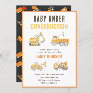 Invitation Baby shower en construction