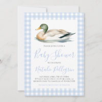 Baby shower En vichy bleu canard sud de Mallard