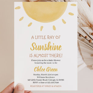 Invitation Baby-Shower Ensoleillé