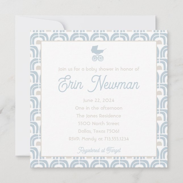 Invitation baby shower Erin (Devant)