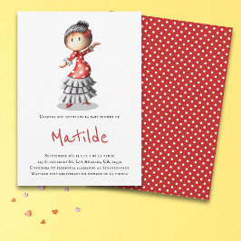 Invitation Baby shower espagnol de danseuse de flamenco Sevil