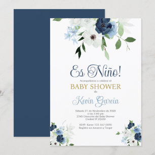 Invitation Baby shower espagnol garçon