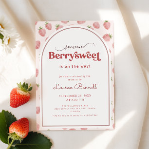 Invitation Baby Shower Estival Fraise Sucré