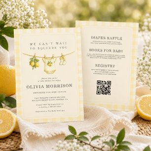 Invitation Baby Shower Été Tout en Un Citron Pressé