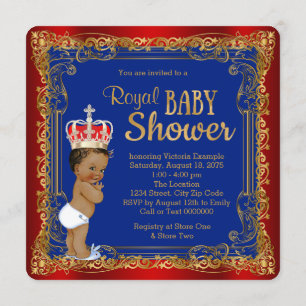 Invitation Baby shower Ethnic Royal Prince