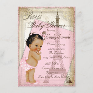 Invitation Baby shower Ethnic Vintage Paris