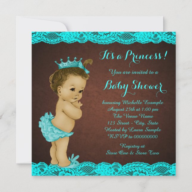 Invitation Baby shower ethnique (Devant)