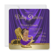 Baby Shower Ethnique Ballerine Violet Chaussure Do