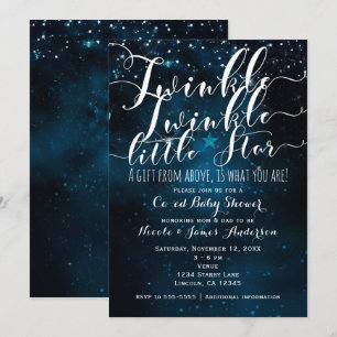 Invitation Baby shower étoile céleste de Twinkle Little Star