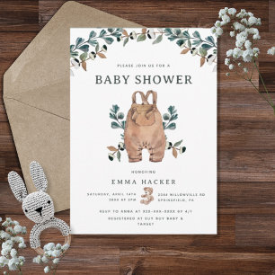 Invitation Baby shower Eucalyptus Boho
