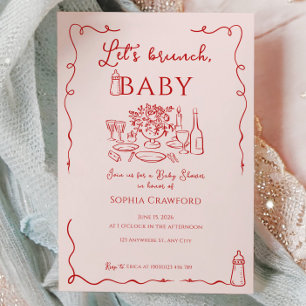 Invitation Baby Shower Fait Un Brunch Fantaisiste