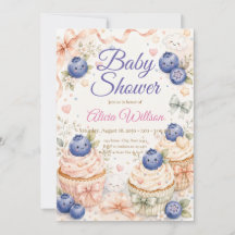 Baby Shower Fantaisiste aux Bleuets