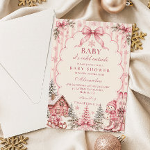 Baby Shower Fantaisiste Flocon de Neige Rose