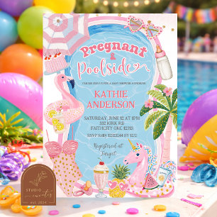 Invitation Baby-Shower Fantaisiste pour Femme Enceinte au Bor