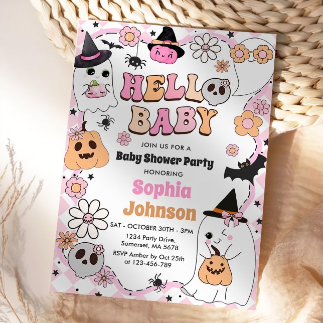 Invitation Baby shower fantôme Super Halloween (Créateur téléchargé)