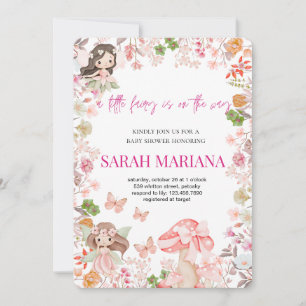 Invitation Baby Shower Fée Enchantée 