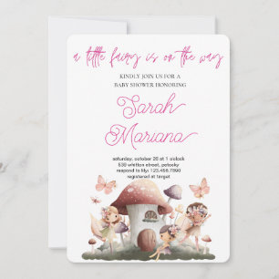 Invitation Baby Shower Fée Enchantée