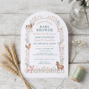 Invitation Baby-Shower Ferme Fantaisiste