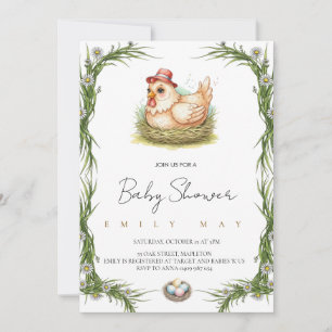 Invitation Baby Shower Ferme Mignonne