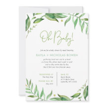 Baby shower Feuille Boho par courrier