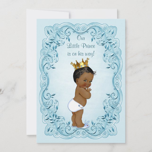 Invitation Baby shower Feuille de Little Prince (Devant)
