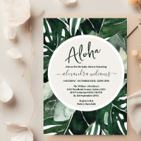 Baby shower feuille sauvage et verdure tropicale