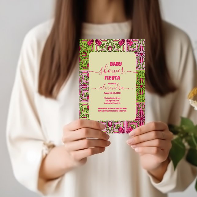 Invitation Baby shower Fiesta coloré mexicain (Créateur téléchargé)