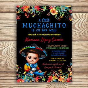 Invitation Baby shower Fiesta de Little Muchachito Charro