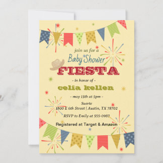 Invitation Baby shower Fiesta mexicain
