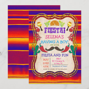 Invitation Baby shower Fiesta mexicaine