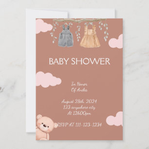 INVITATION BABY SHOWER FILLE