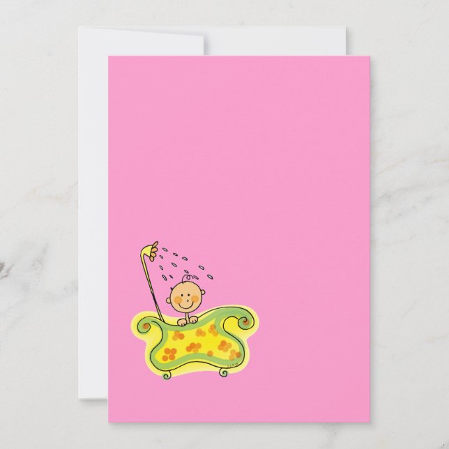 Invitation Baby shower (fille) (Devant)